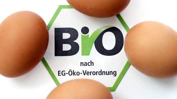 Hühnereier mit Bio-Siegel © pipicture alliance / imageBROKER Foto: Christian Ohde