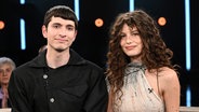 Die Musiker und ESC-Teilnehmer Abor und Tynna sind zu Gast in der NDR Talk Show am 2. Mai 2025. © NDR Fernsehen/Uwe Ernst Foto: Uwe Ernst