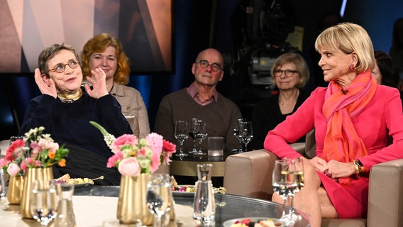 Die Schauspielerin Katharina Thalbach ist zu Gast in der NDR Talk Show am 23. Februar 2024. © NDR Fernsehen/ Uwe Ernst Foto: Uwe Ernst