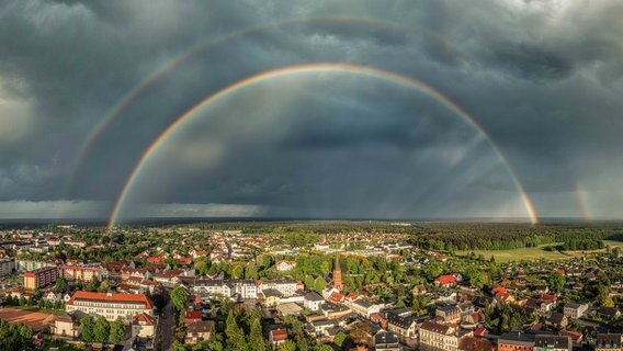 Regenbogen über Torgelow. © NDR Foto: Andy Bünning aus Torgelow