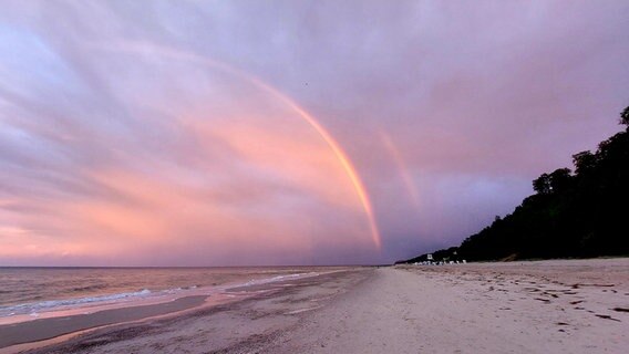 Sonnenuntergang am Strand. © NDR Foto: Ines Theis aus Ückeritz