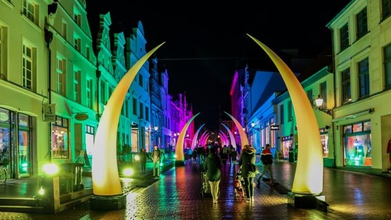 Novmeberlichter in Wismar. © NDR Foto: Helmut Strauß aus Grevesmühlen