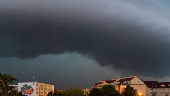 Gewitter über Güstrow. © NDR Foto: Jürgen Evert aus Güstrow