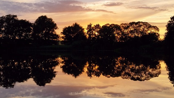 Hofsee im Sonnenuntergang © NDR Foto: Petra Gefken aus Rostock