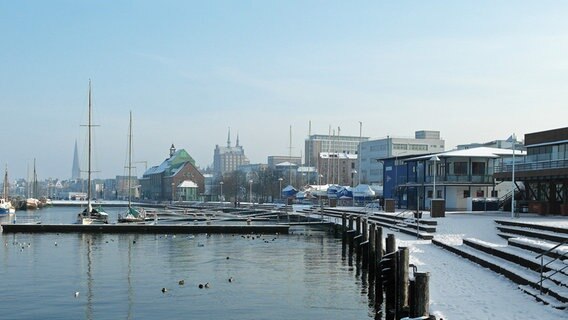 der winterliche Stadthafen von Rostock © NDR Foto: Helmut Kuzina aus Wismar
