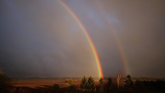 Regenbogen bei Fahrenholz © NDR Foto: Uwe Göhler aus Fahrenholz
