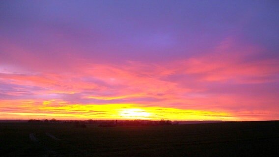 Sonnenaufgang über einem Feld © NDR Foto: Klaus Krüger aus Bützow