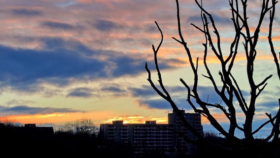 Sonnenaufgang über Neubrandenburg © NDR Foto:  Helgard Schnabel aus Neubrandenburg