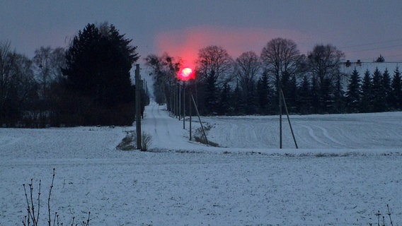 Sonnenuntergang über Sadelkow © NDR Foto: Claudia Böse aus Sadelkow