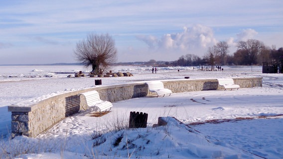 Das verschneite Stettiner Haff © NDR Foto: Gerhard Glöde aus Ueckermünde