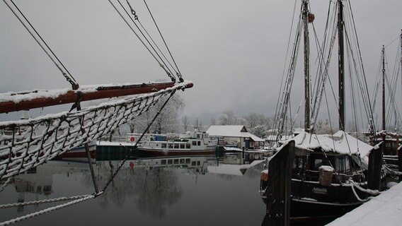 Winter im Museumshafen in Greifswald © NDR Foto: Heidemarie Köhn aus Greifswald