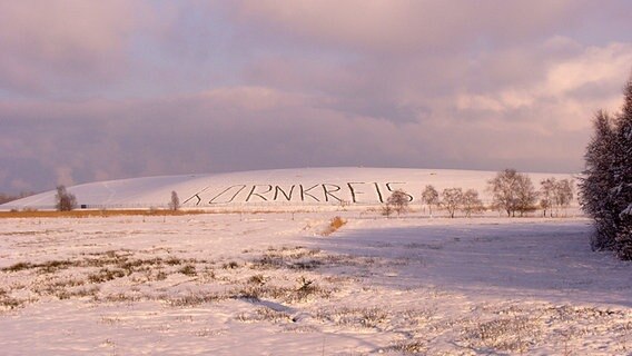 Schriftzug im Schnee © NDR Foto: Martin Töpfer aus Greifswald