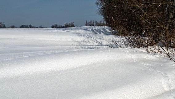 Schnee verbirgt eine Straße © NDR Foto: Cornelia Wermke aus Demmin