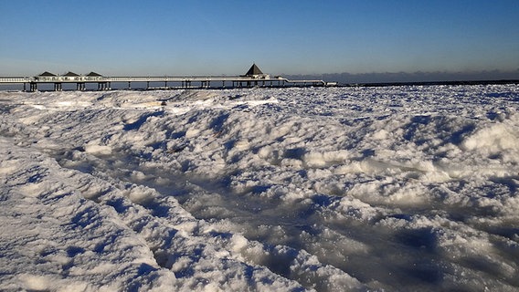 vereister Heringsdorfer Strand © NDR Foto: Peter Heydemann aus Sassnitz