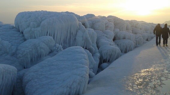 Eismassen in Sassnitz © NDR Foto: Niclas Schwarz aus Trent