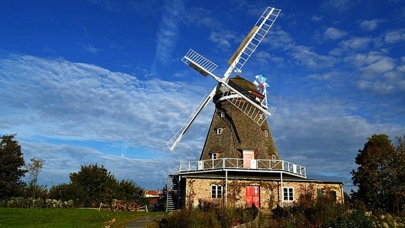 eine Windmühle im Stralsunder Tierpark © NDR Foto: Manfred Sagan aus Stralsund