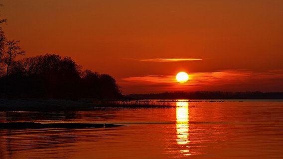 Sonnenuntergang am Greifswalder Bodden © NDR Foto: Günter Kamp aus Greifswald