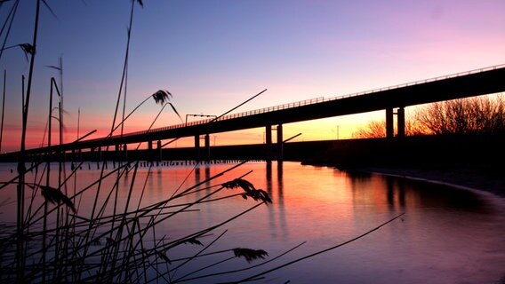 Die Rügenbrücke bei Sonnenaufgang © NDR Foto: Manfred Sagan aus Stralsund