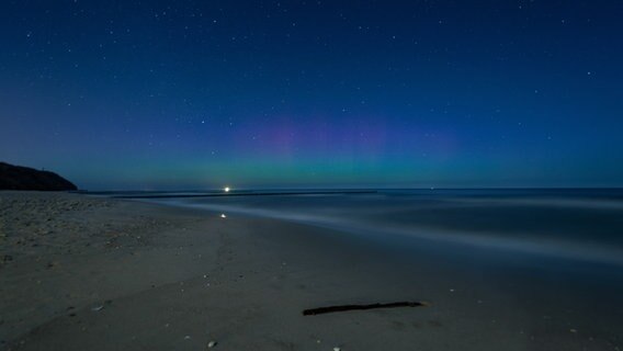 Nordlichter über der Ostsee © NDR Foto: Jan Kubea aus Pudagla