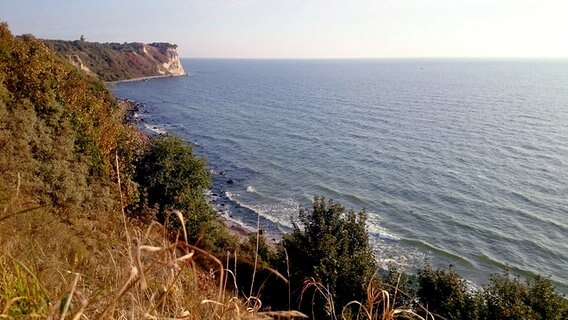 Blick über das Meer auf eine Steilküste. © NDR Foto: Corinna Schaak aus Altenkirchen