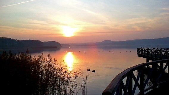 Sonnenuntergang am Schmachter See bei Binz © NDR Foto: Peter Freitag aus Sassnitz