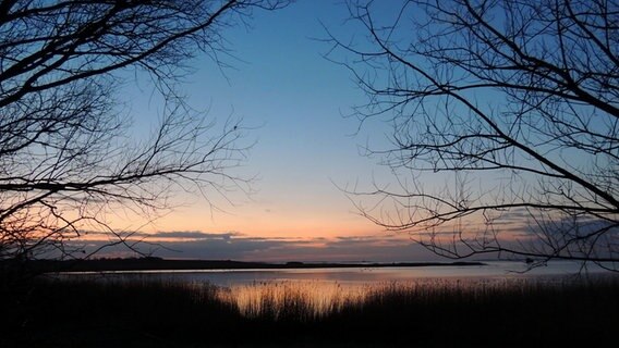 Abendstimmung an einer Bucht. © NDR Foto: Horst Laatz von der Insel Poel