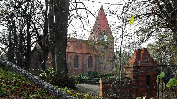 Kirche auf Poel hinter Bäumen © NDR Foto: Helmut Kuzina aus Wismar