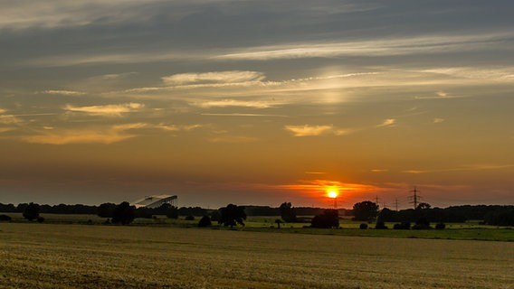Sonnenuntergang bei Wittenburg © NDR Foto: Matthias Struck aus Gadebusch