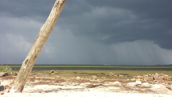 Aufziehendes Unwetter am Strand von Hohen Wieschendorf © NDR Foto: Maik Bergau aus Kröpelin