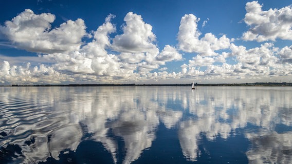 Wolken spiegeln sich im Wasser © NDR Foto: Jürgen Evert aus Güstrow
