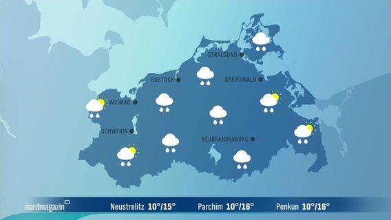 Das Wetter für Mecklenburg-Vorpommern am Sonntag, den 1. Oktober 2022. © NDR 