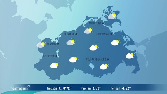 Das Wetter für Mecklenburg-Vorpommern am 27. Januar 2023 © NDR 