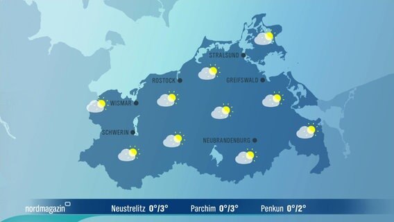 Das Wetter für Mecklenburg-Vorpommern am 4. Februar 2023 © NDR 