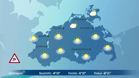 Das Wetter für Mecklenburg-Vorpommern am 7. Februar 2023 © NDR 