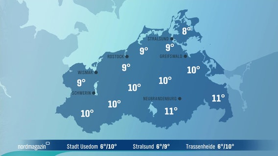 Das Wetter für Montag, den 20. März 2023. © NDR 