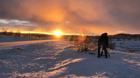 Sonnenuntergang bei Kautokeino in Norwegen. © NDR 