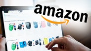 Ein Online-Shop, daneben das Logo von Amazon © NDR/ARD Foto: Screenshot