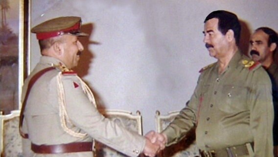 Raad al-Hamdani und Sadam Hussein © Screenshot 