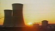 Zwei Kühltürme eines Atomkraftwerkes. © Screenshot 