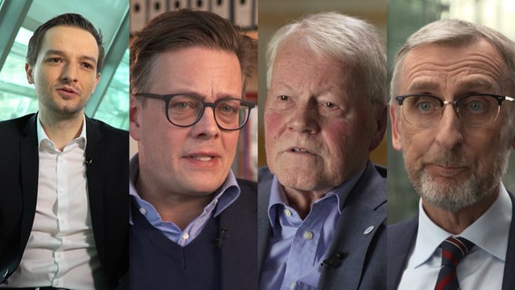 Benjamin Strasser, Winfried Nachtwei, Konstantin von Notz und Armin Schuster (v.l.)  
