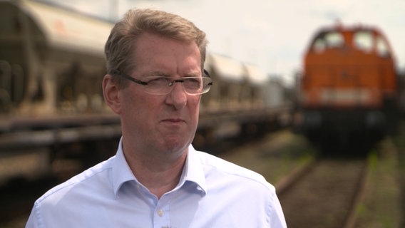 Ludolf Kerkeling, Chef des Verbands der privaten Güterbahnen (NEE) © NDR Foto: Screenshot
