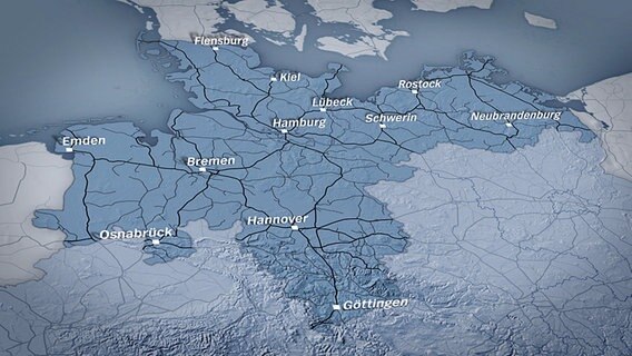 Grafik: Langsamfahrstellen der Bahn in Norddeutschland auf einer Karte und Gewinne der Bahn in einzelnen Jahren. © NDR 