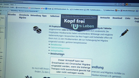 Internetseite der Initiative "Kopf frei fürs Leben" © NDR 