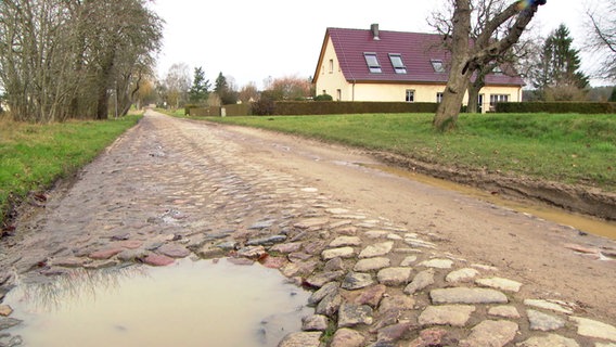 Straße in Rubkow, Mecklenburg-Vorpommern © NDR Foto: Screenshot
