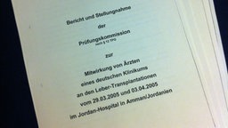 Der Prüfbericht der Bundesärztekammer zu einer umstrittenen Leber-Transplantation © Panorama 3 