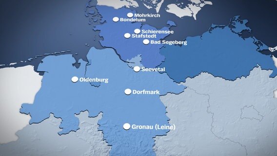 Orte Völkischer Vereinigungen in Norddeutschland © NDR Foto: Screenshot