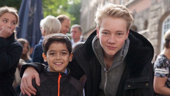 Bruno Alexander und Emilio Sanmarino auf dem Michel Filmfest 2014. © NDR Foto: Claudia Timmann