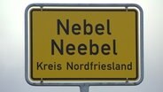 Das Ortsschild von Nebel, Kreis Nordfriesland. © NDR 