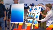 Auf einer Pressekonferenz wird das Design für die Kieler Woche 2024 enthüllt. © NDR Foto: NDR Screenshots