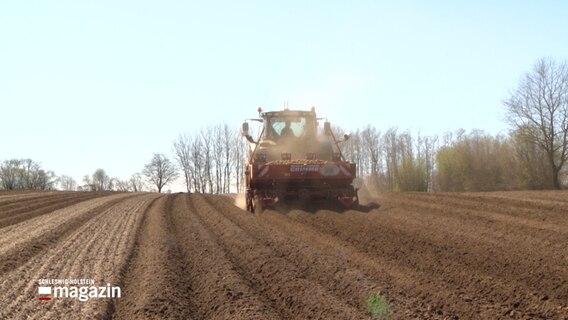 Eine landwirtschaftliche Maschine fährt auf einem Feld. © NDR 